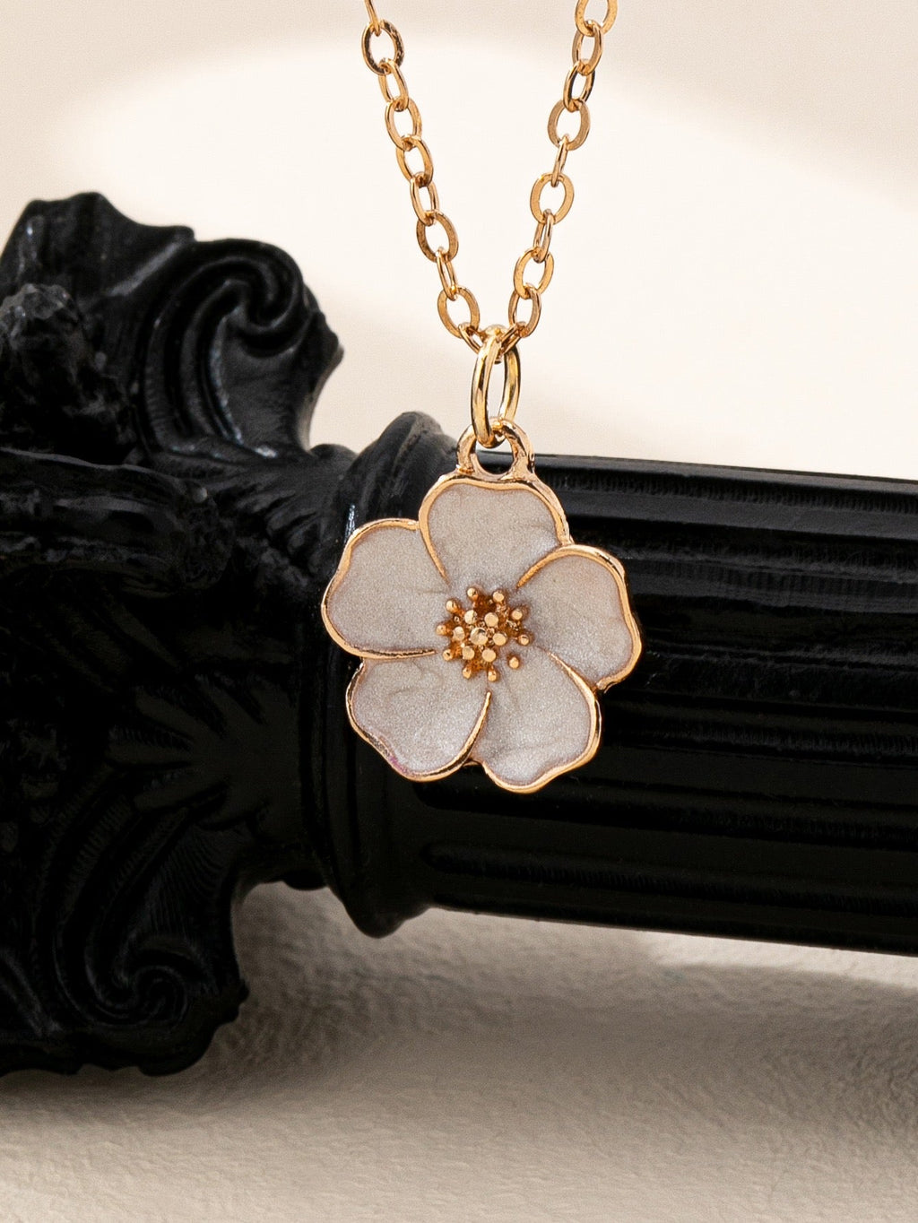 Bloom Charm Necklace – Gold-Plated Stainless Steel Floral Pendant Necklace for Women - Aureo Corner 
