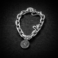Men's Stainless Steel Compass Chain Bracelet - Bold & Durable - Aureo Corner 