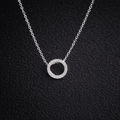 Elegance Aura: S925 Halo Circle Silver Necklace - Aureo Corner 