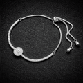 Aureo Halo Sterling Silver Adjustable Tennis Bracelet - Aureo Corner 