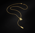Signature Double C Necklace – Gold-Plated Stainless Steel Pendant Necklace - Aureo Corner 